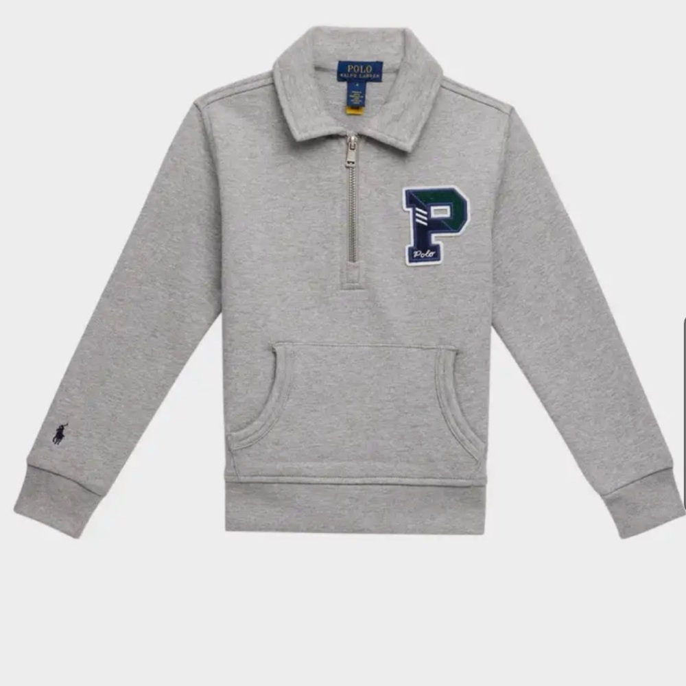 Polo by Ralph Lauren Logo Patch Fleece Sweatshirt size 3T